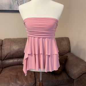 Pink tube top, size 0-4